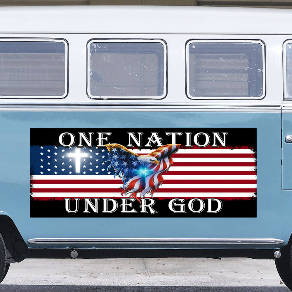 One Nation Under God. God Bless America Rv Decals Vehicle Wrap THB3602VWv2