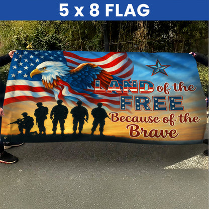 Flagwix American Flag - Memorial Day Eagle Land Of The Free Veteran Grommet Flag NNT86NTH