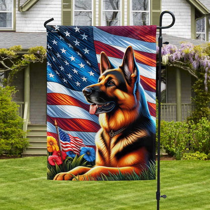FLAGWIX  Patriot German Shepherd American Flag MLN2633F