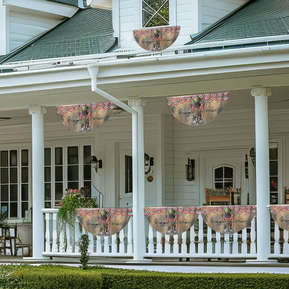Memorial Day Flag Remember And Honor Veteran Non-Pleated Fan Flag TPT1844FL