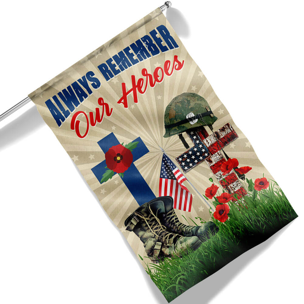 Memorial Day Remember Soldiers Always Remember Our Heroes Veteran Flag MLN1293F