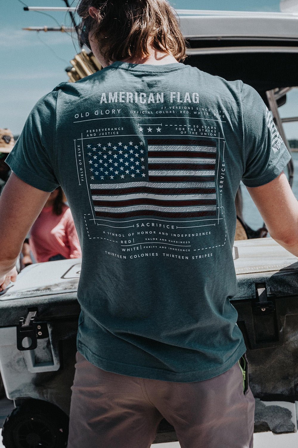 American Flag Schematic - T-Shirt
