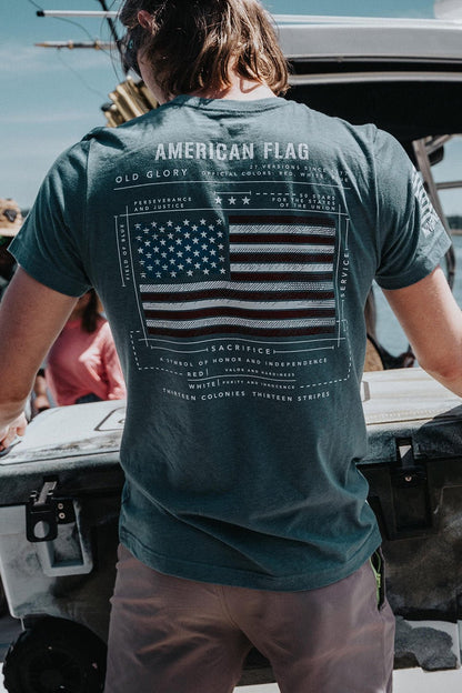 American Flag Schematic - T-Shirt