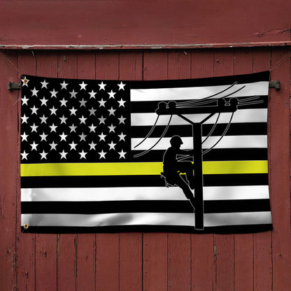 Patriotic Lineman American Grommet Flag TQN1627GF