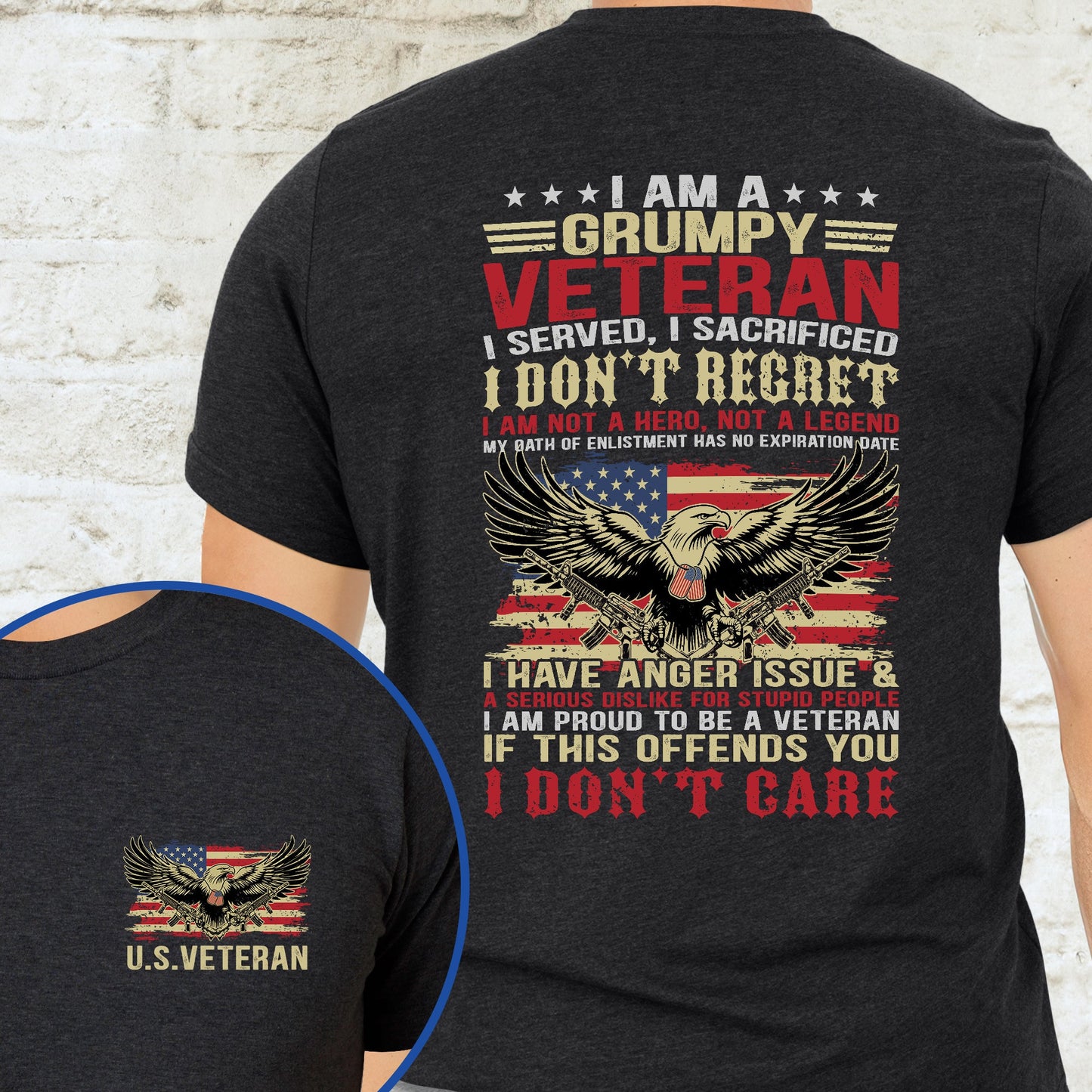 Grumpy Veteran, Proud U.S. Veteran T-Shirt TPT2337TS