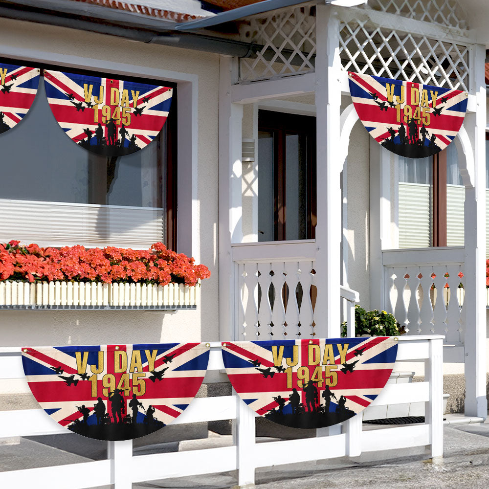 VJ Day Victory Over Japan UK Non-Pleated Fan Flag VTM1272NGT