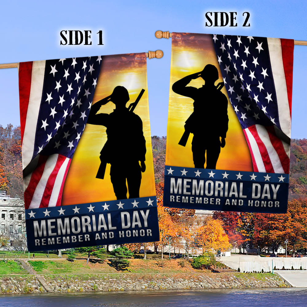 Memorial Day Veteran Remember and Honor Flag MLN1155F