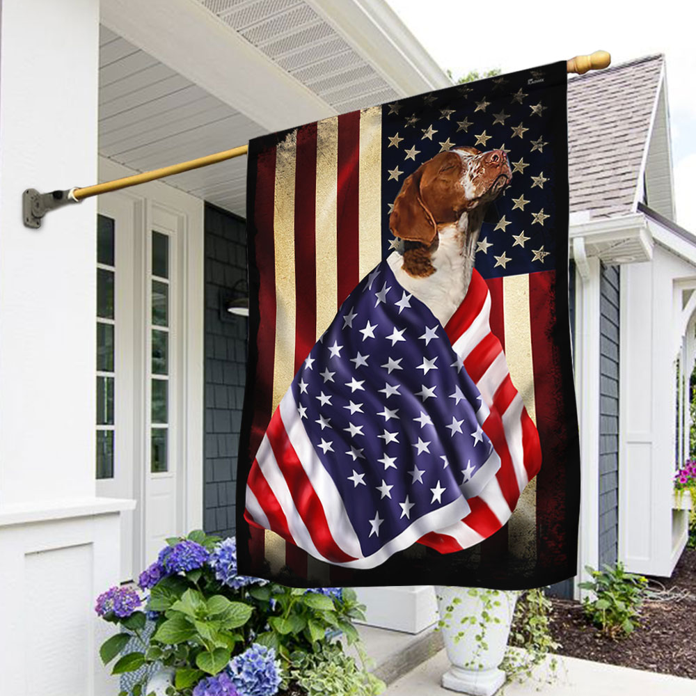 Brittany Spaniel American Patriot Flag BNL40Fv63