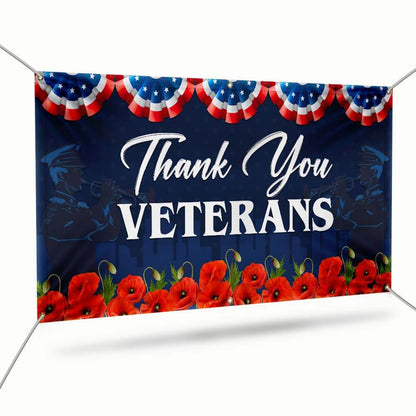 Thank You Veterans Honoring All Who Served Fence Banner TQN2697FB