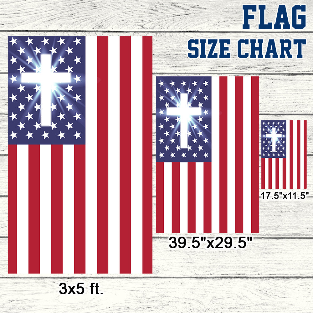 Flagwix American Flag - Christian Cross American One Nation Under God Flag TPT679F