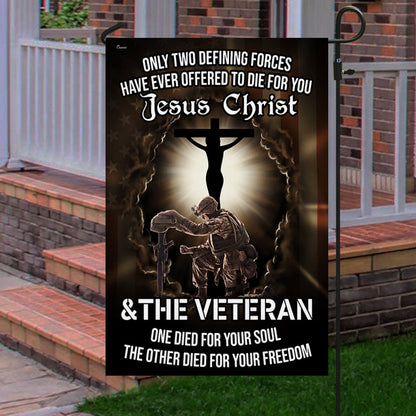 Jesus Veteran Flag Jesus Christ and The Veteran Flag TRV1690F