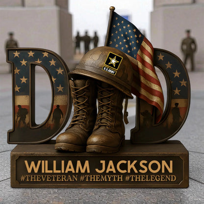 Veteran Dad Acrylic Plaque Personalized Gifts For Dad