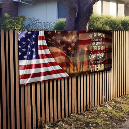 Memorial Day Owe To God And The American Veteran Fence Banner MLN2651FB