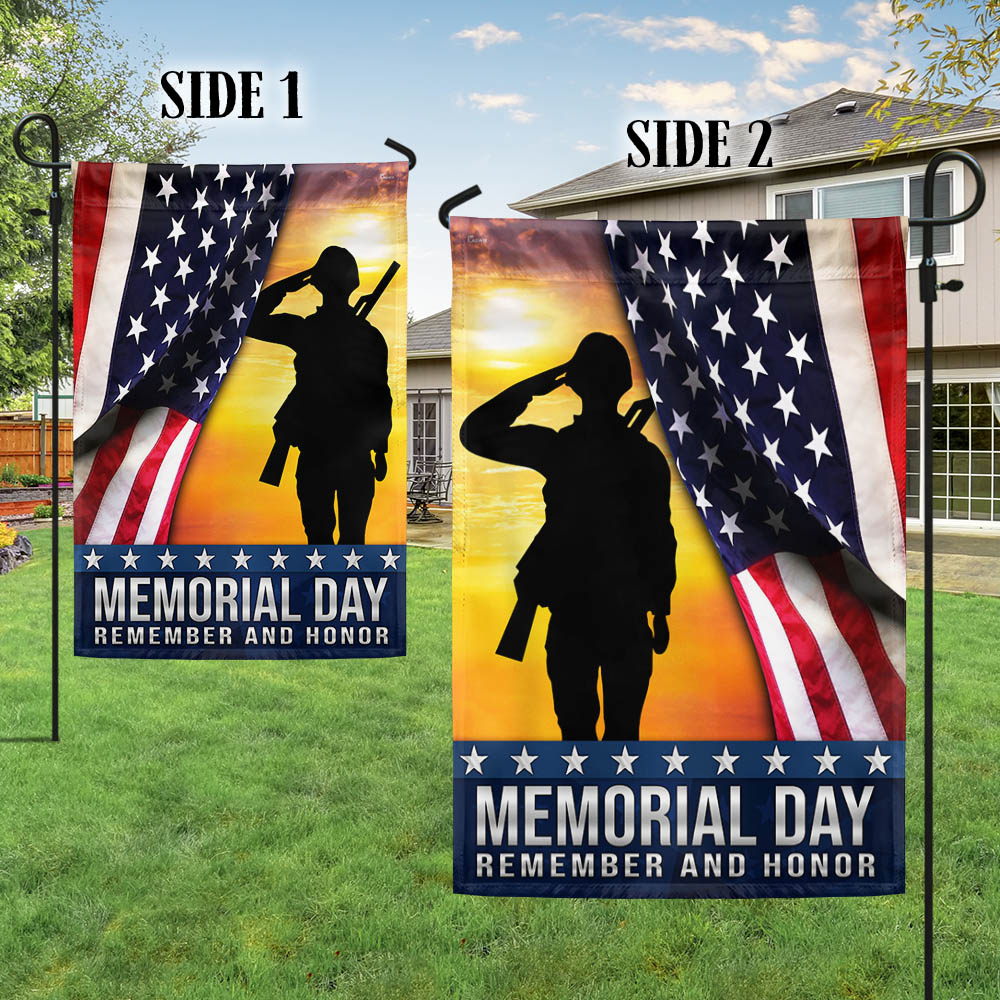 Memorial Day Veteran Remember and Honor Flag MLN1155F