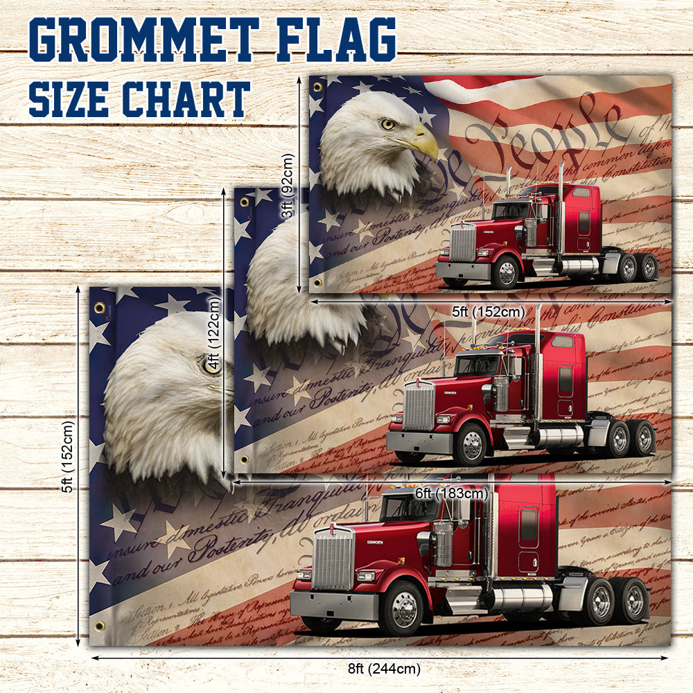 Trucker Flag American Eagle Trucker Grommet Flag TRV1693GF