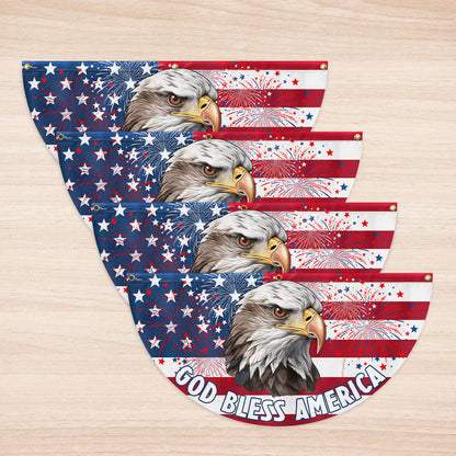 Flagwix American Flag - God Bless America Fan Flag - 4th of july Patriotic Decor LHB80PMN