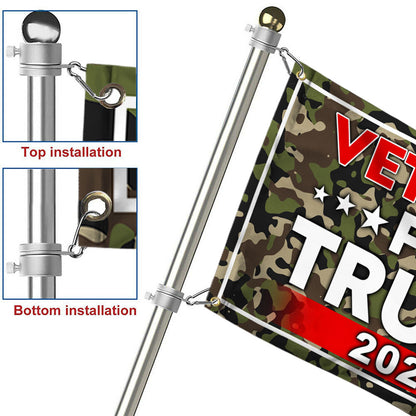 Veterans For Trump 2024 Camo Grommet Flag MLN3822GF