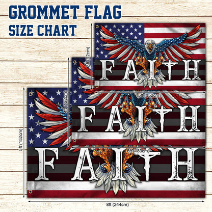 Faith Flag Christian Cross American Patriotic Flag TPT190GFv1