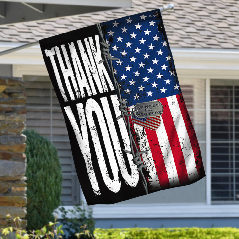 Veteran Flag Remember Our Veterans Thank You BNV417F