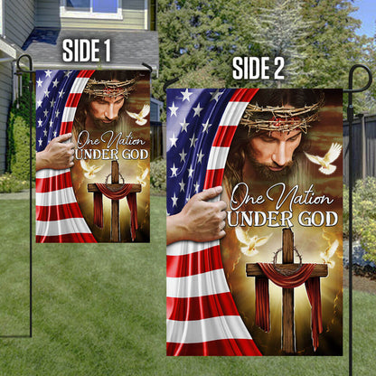 Flagwix American Flag - One Nation Under God Jesus Christian American Flag TPT1311F