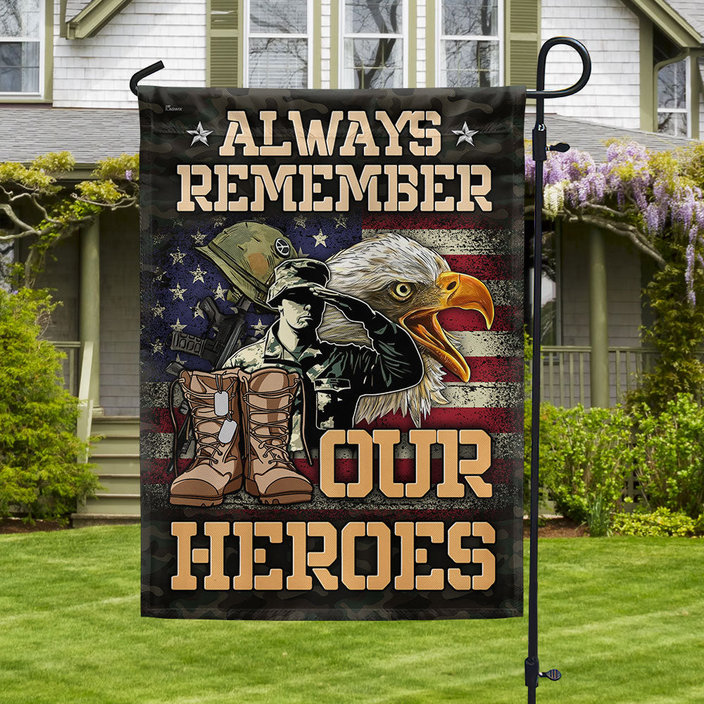 Veterans Flag Always Remember Our Heroes TQN993F