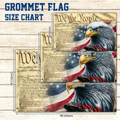 Flagwix American Flag - We The People Patriotic Eagle Grommet Flag – Independence Day Decor