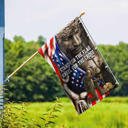 Flagwix American Flag - Stand For The Flag, Veteran Memorial Jesus Christian Flag TPT849F