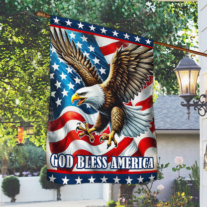 Flagwix American Flag - God Bless America Patriotic Eagle Flag MLN3352F