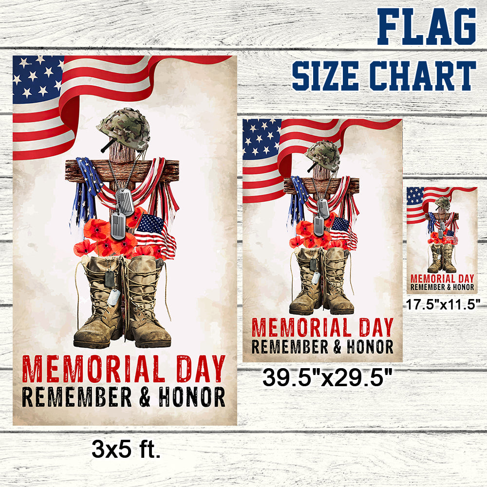 Memorial Day Remember And Honor, US Veteran Flag TPT799F