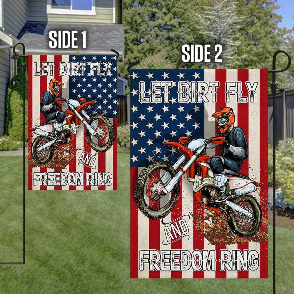 Motocross Patriotic American Flag TPT291F