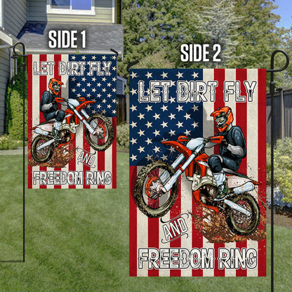 Motocross Patriotic American Flag TPT291F