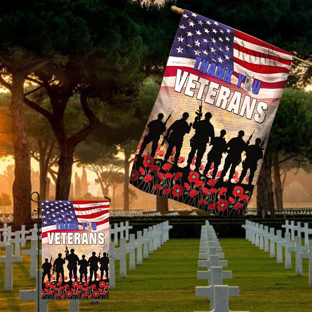 Memorial Day Veterans Day, Thank You Veterans Flag TPT1285F