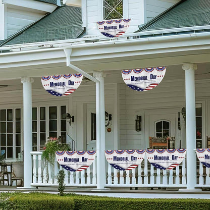 Memorial Day Remember and Honor Veteran Non-Pleated Fan Flag MLN2707FL