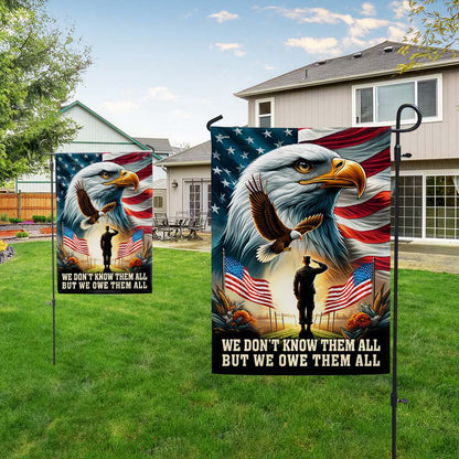 Memorial Day FLAGWIX Veteran Patriot Eagle Flag We Don't Know Them All But We Owe Them All Flag MLN2764F
