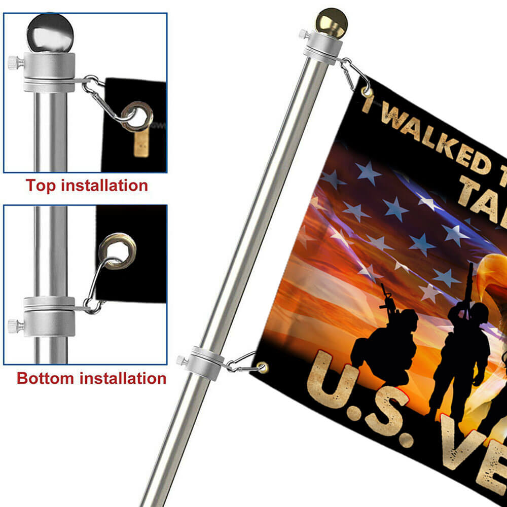 U.S. Veteran Grommet Flag I Walked The Walk TQN1015GF