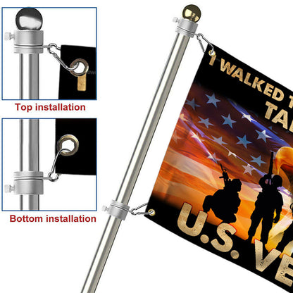 U.S. Veteran Grommet Flag I Walked The Walk TQN1015GF
