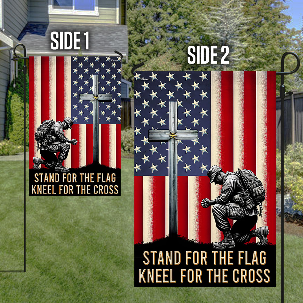 American Flag with Cross Veteran Day Christ Flag MLN2286F 3-Day Shipping