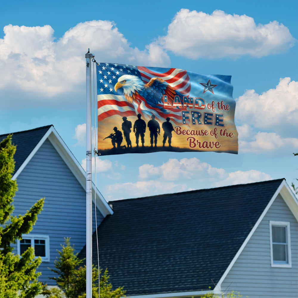 Flagwix American Flag - Memorial Day Eagle Land Of The Free Veteran Grommet Flag NNT86NTH