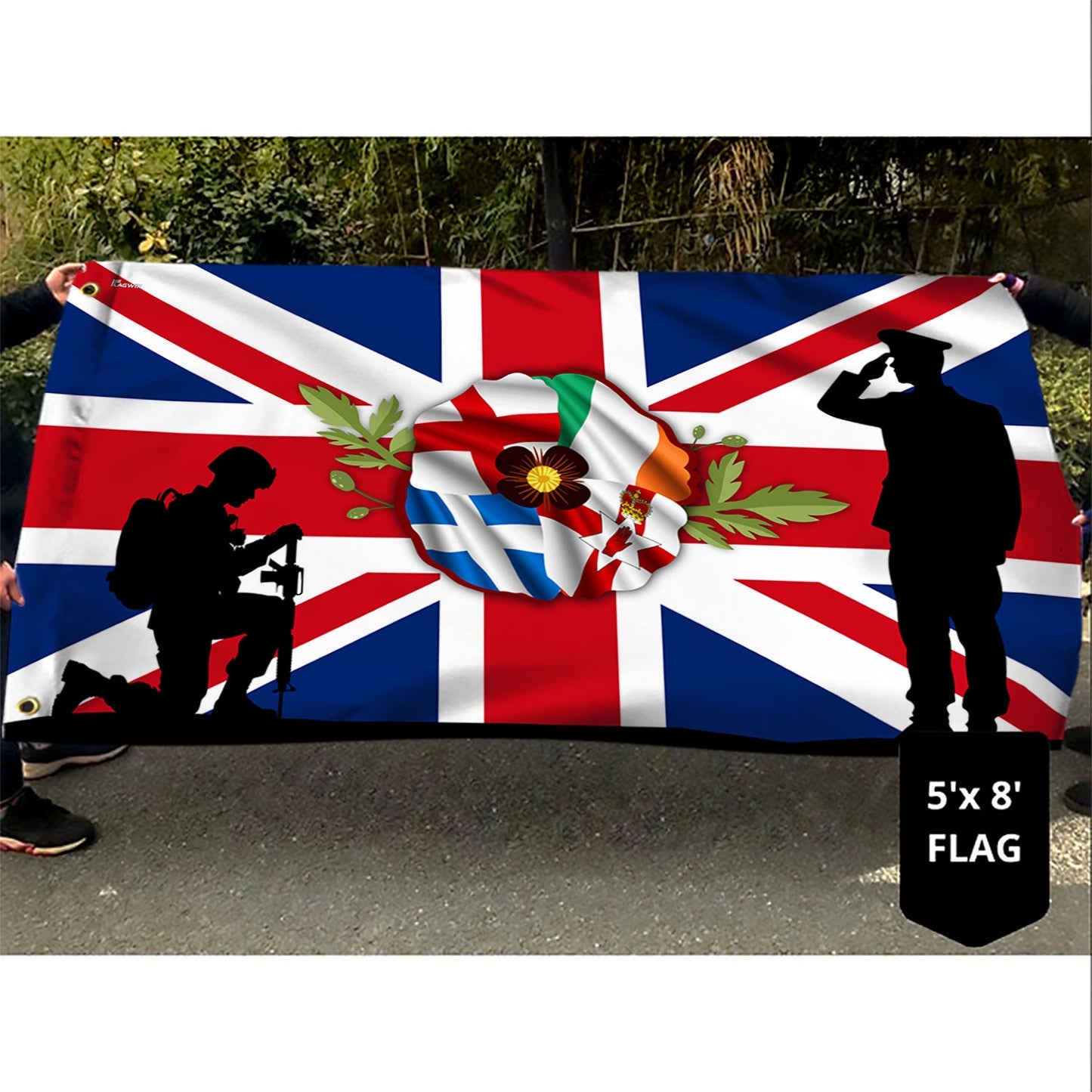 UK Armed Forces Day Veterans Grommet Flag PHB04PMN