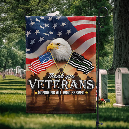 Memorial Day Thank You Veterans, American Eagle Memorial Veteran Flag TPT1643F
