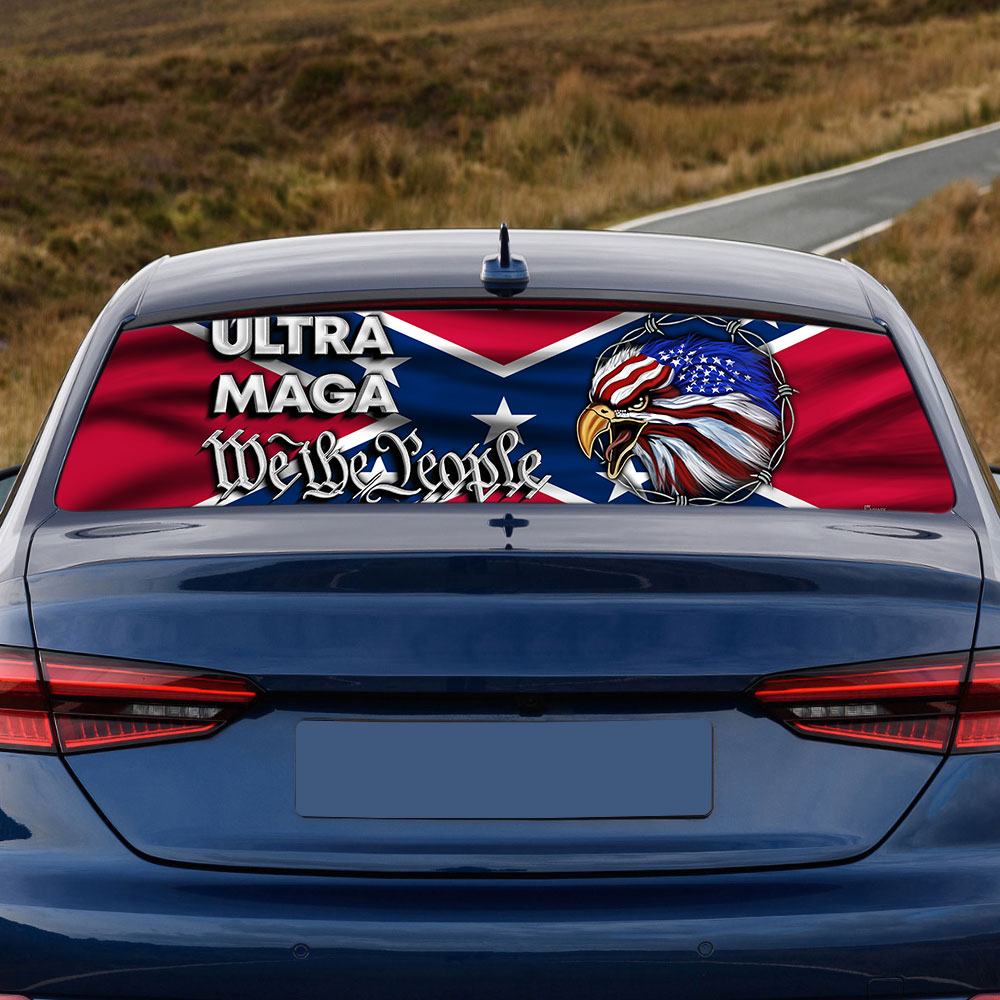 Ultra MAGA Rear Window Decal We The People Southern Confederate TQN145CDv1