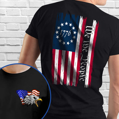 We The People Eagle American 1776 Betsy Ross T-Shirt MLN3312TS