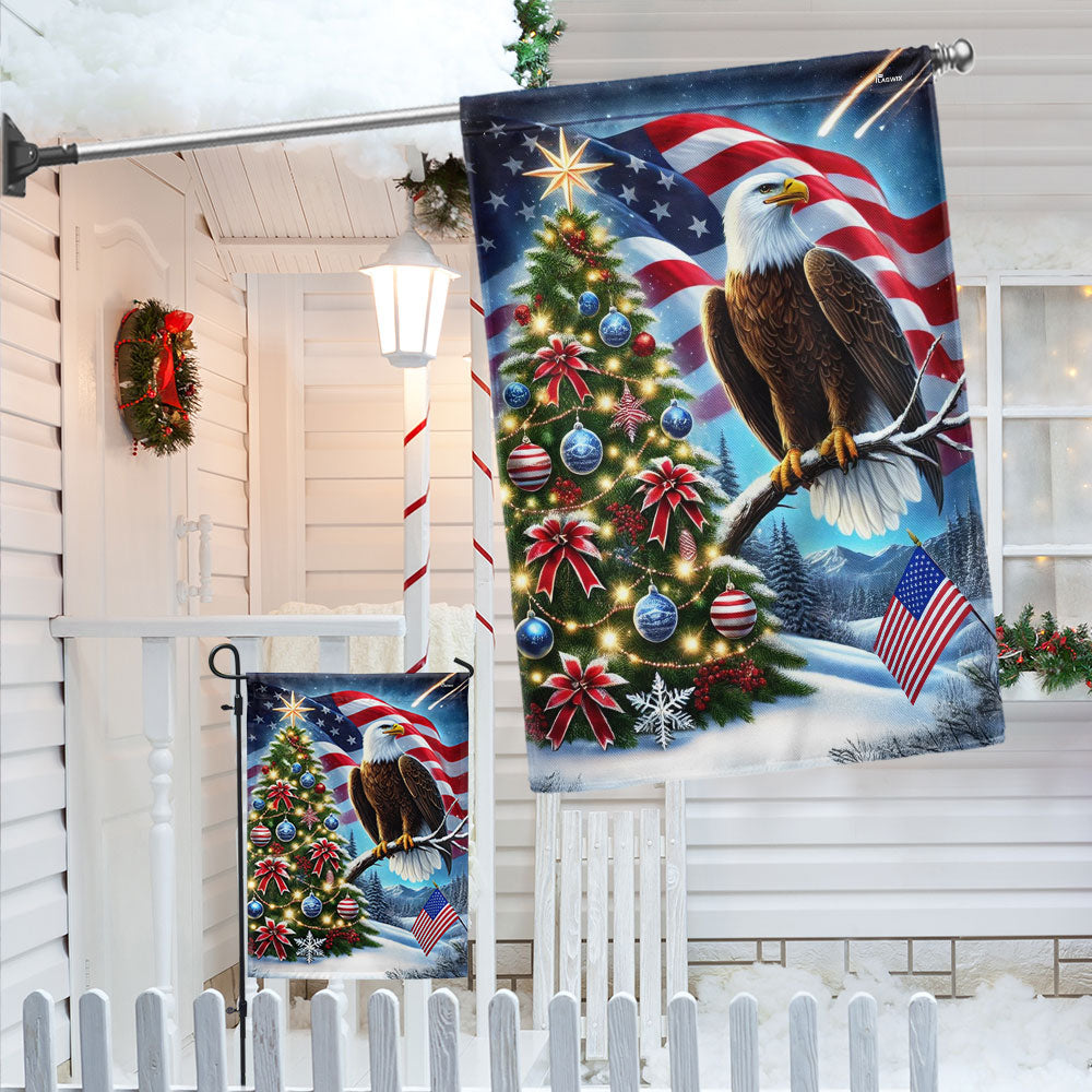 Patriot Eagle Christmas Tree Flag MLN4457F