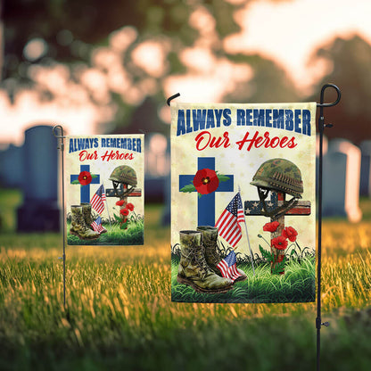 FLAGWIX Veteran Memorial Day Always Remember Our Heroes Remember Soldiers Flag MLN2776F