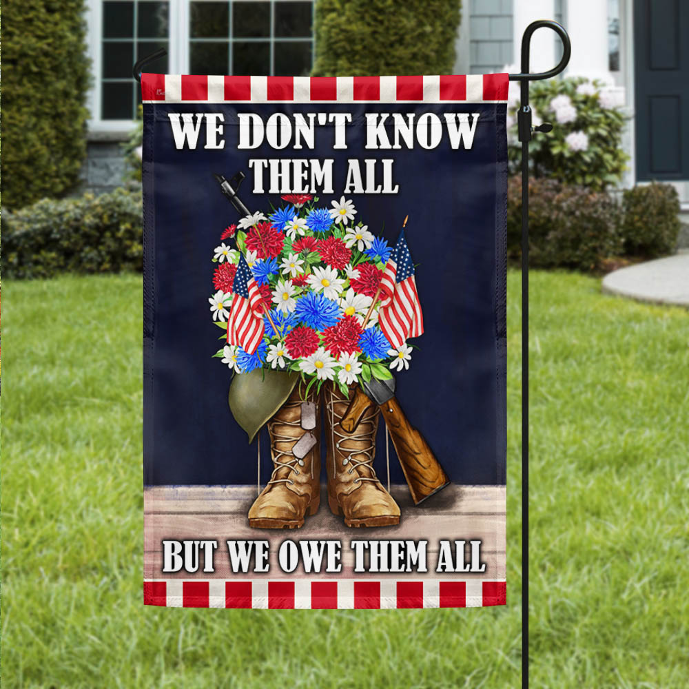 Memorial Day Flag Veterans We Don't Know Them All But We Owe Them All TQN919F