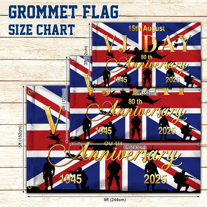 VJ Day 15th August 80th Anniversary Union Jack Grommet Flag MLN5563DNV
