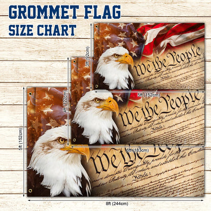 We The People, American Patriot, American Eagle Grommet Flag THH3719GF
