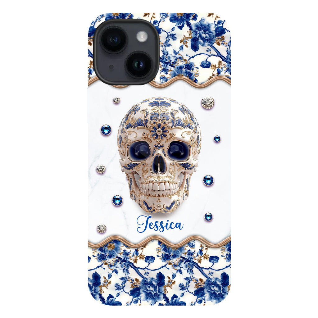 Skull Toile de Jouy - Personalized Skull Full Print Phone Case