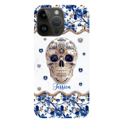 Skull Toile de Jouy - Personalized Skull Full Print Phone Case