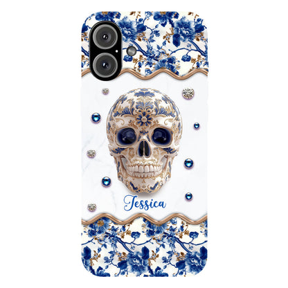 Skull Toile de Jouy - Personalized Skull Full Print Phone Case